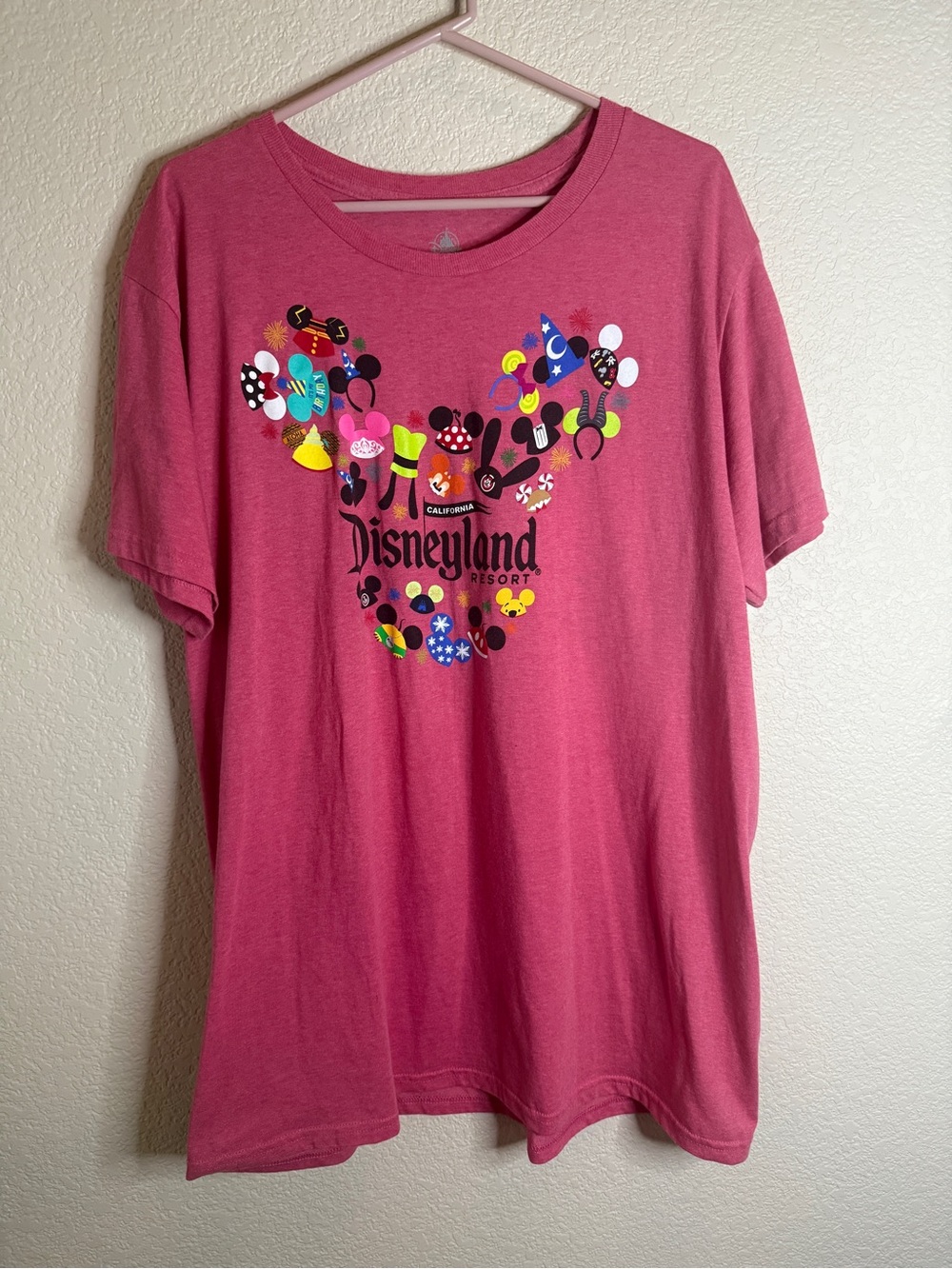 Disney California Disneyland Resort Pink T-Shirt XXL